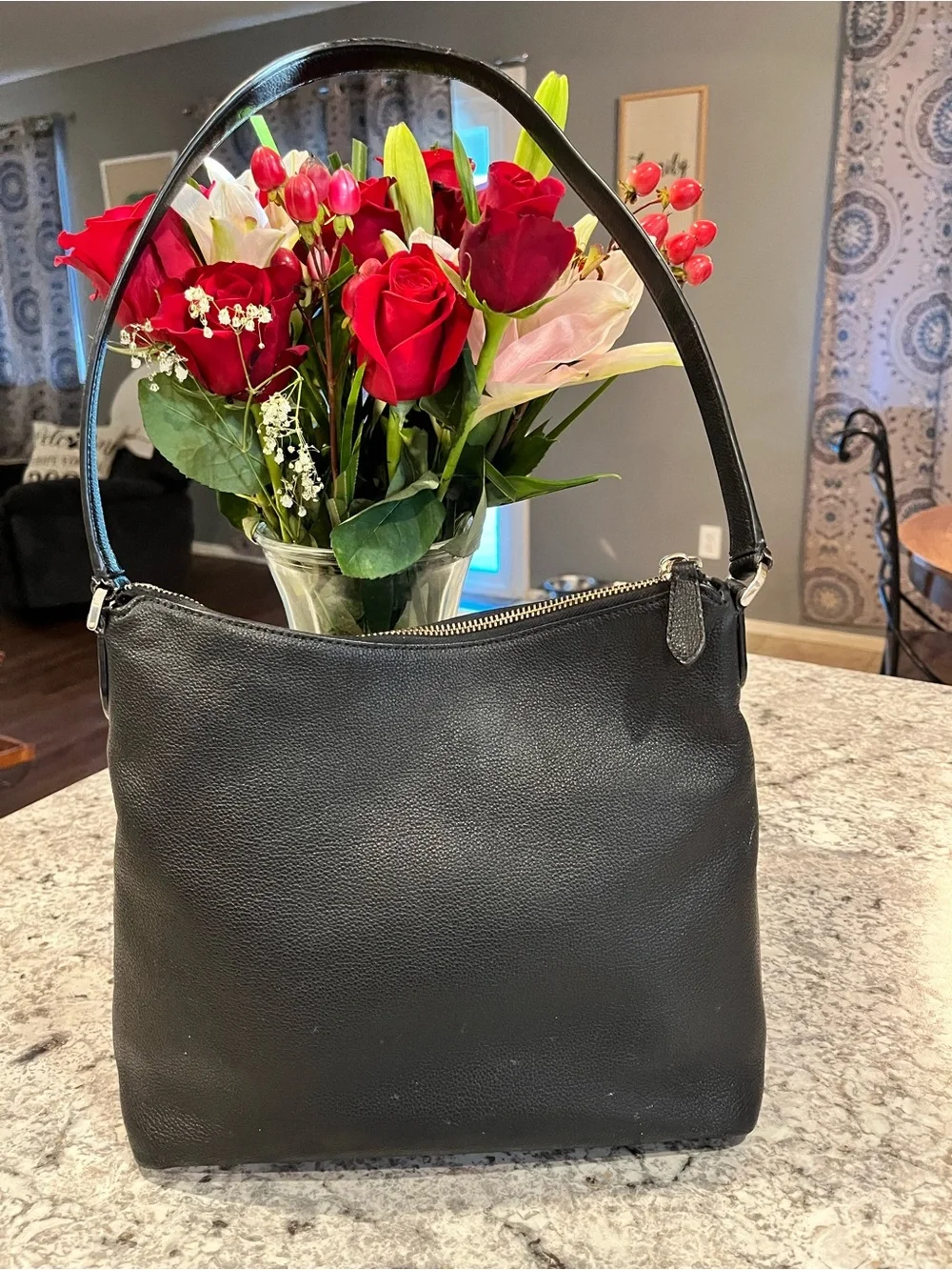 kate spade New York Black Leather Shoulder Bag